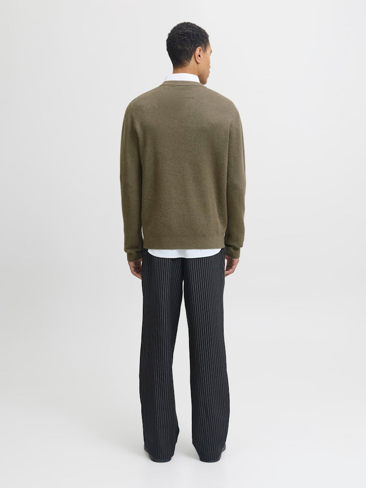 Jprblamilano Stitch Knit Crew Neck Sn - Groen Melee