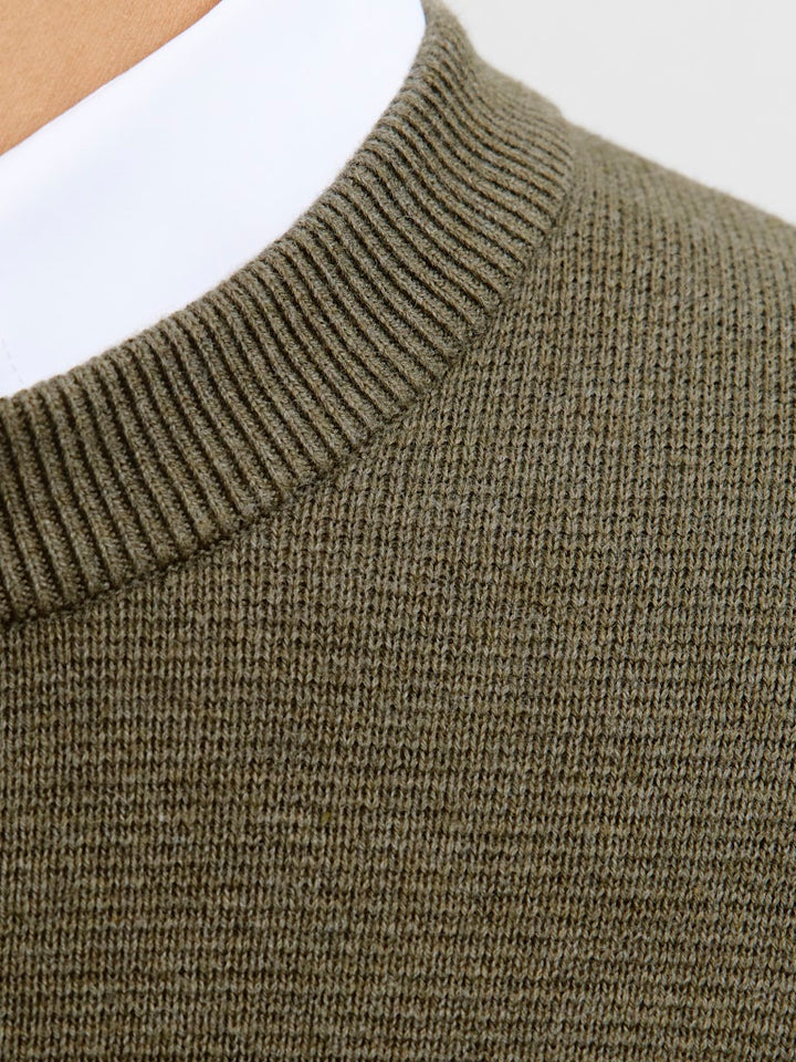 Jprblamilano Stitch Knit Crew Neck Sn - Groen Melee