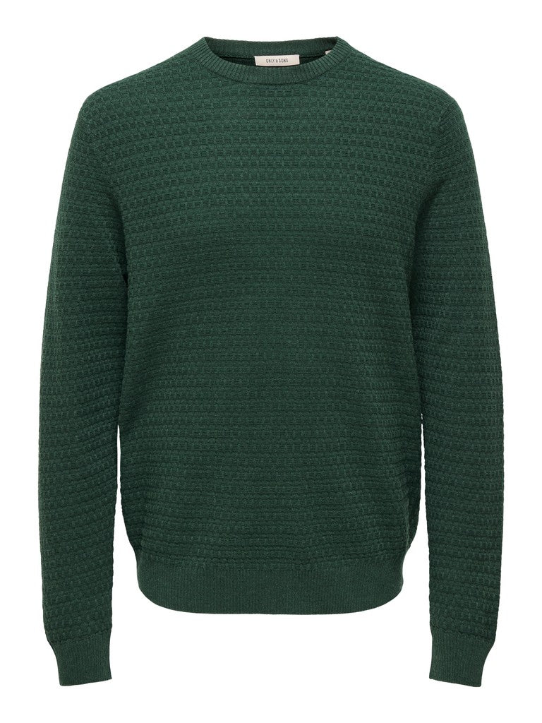 Onsloui Ls Structure Crew Reg Noos - Groen Dessin