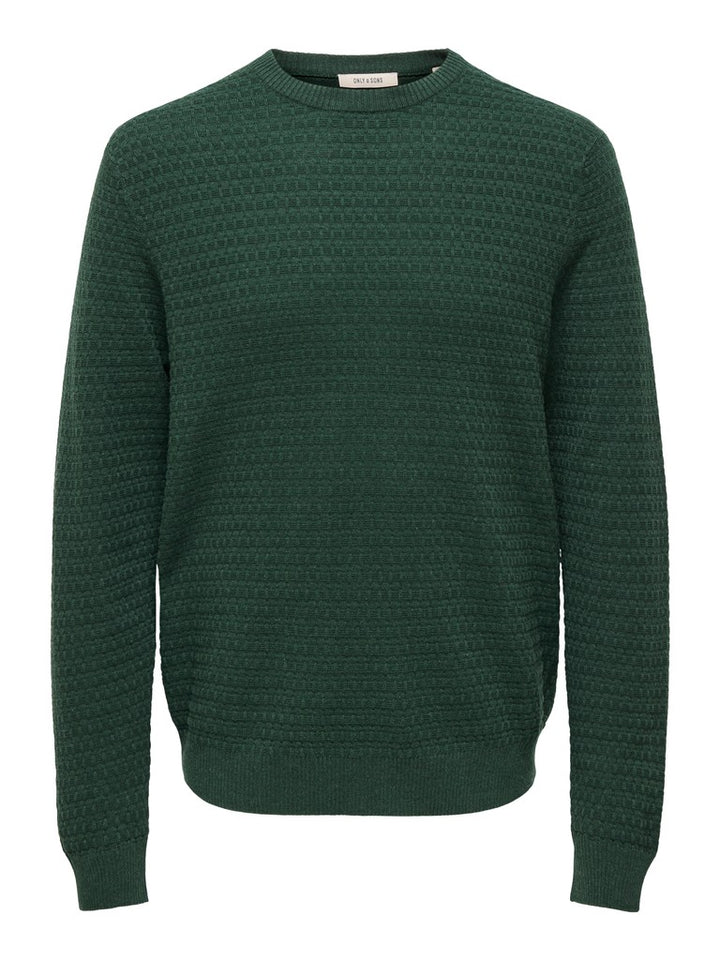 Onsloui Ls Structure Crew Reg Noos - Groen Dessin
