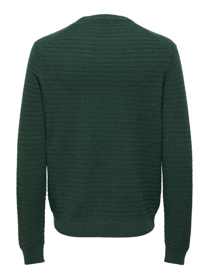 Onsloui Ls Structure Crew Reg Noos - Groen Dessin