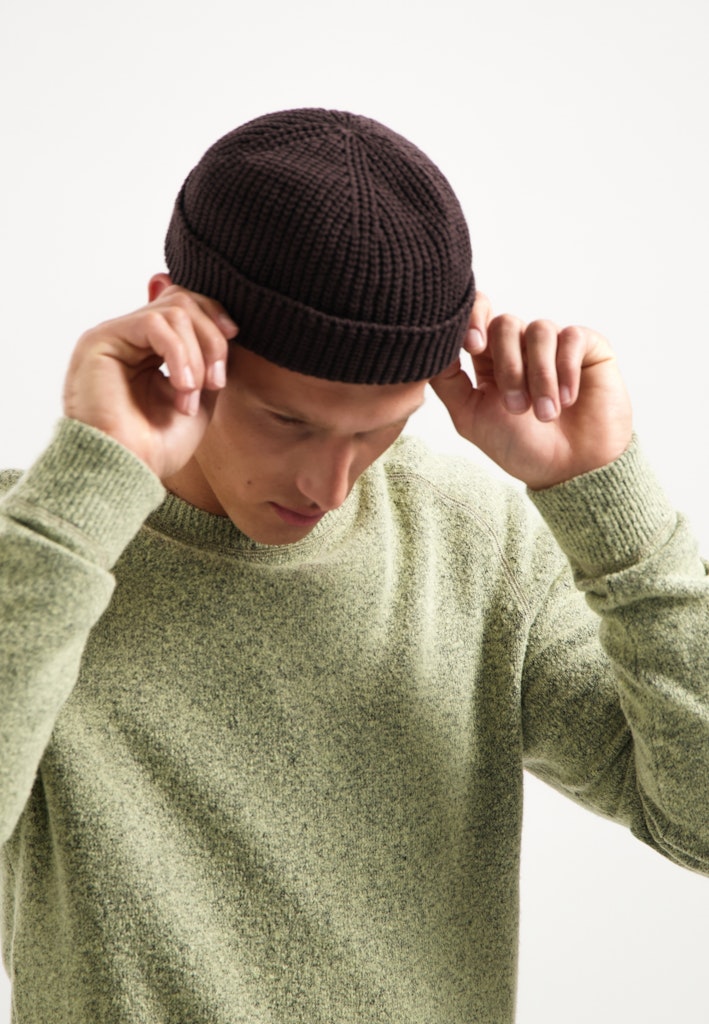 Pullover Crewneck Soft Wool Blend - Groen Dessin