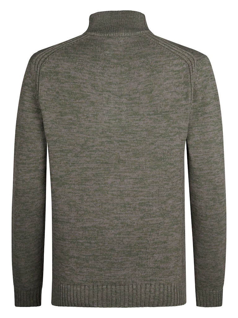 Men Knitwear Collar - Groen Dessin