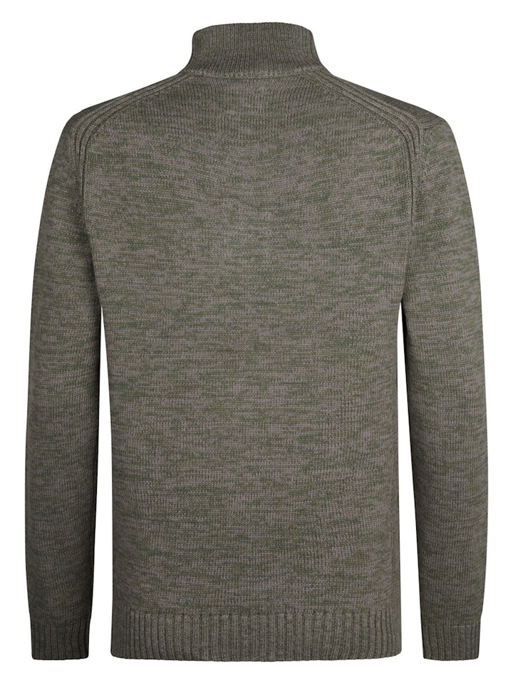 Men Knitwear Collar - Groen Dessin