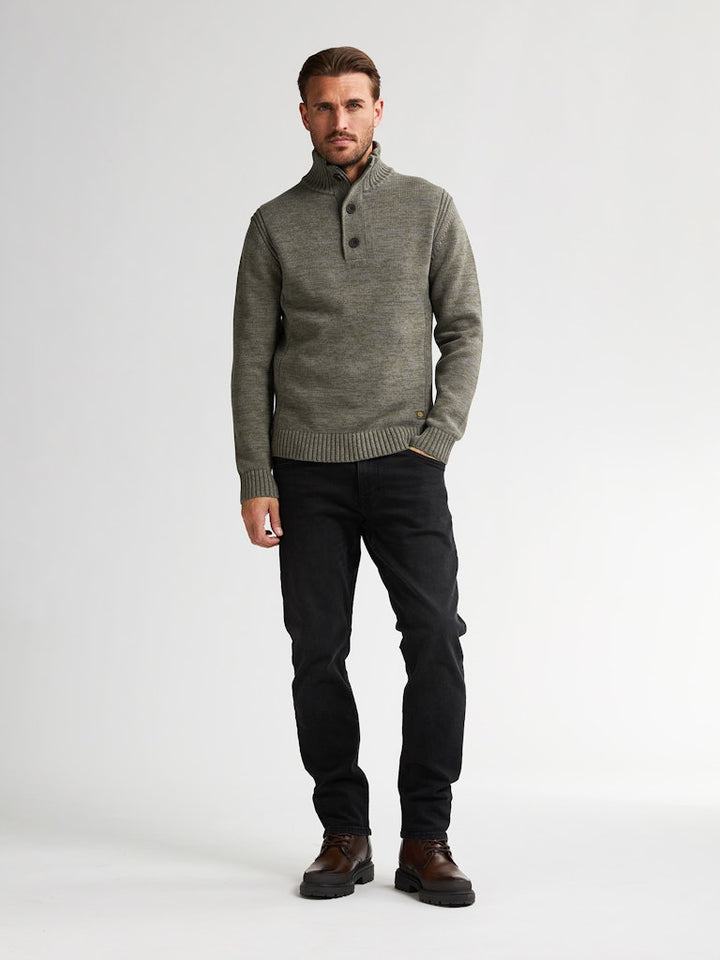 Men Knitwear Collar - Groen Dessin