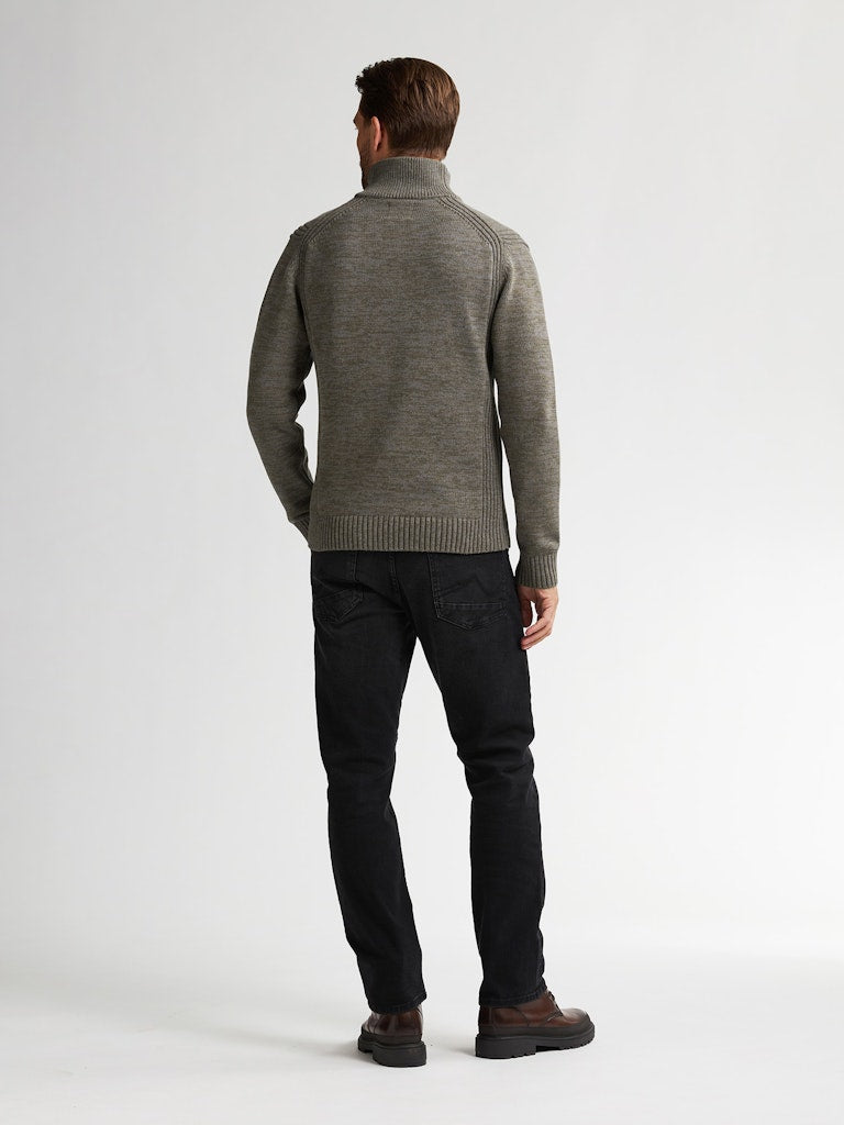 Men Knitwear Collar - Groen Dessin