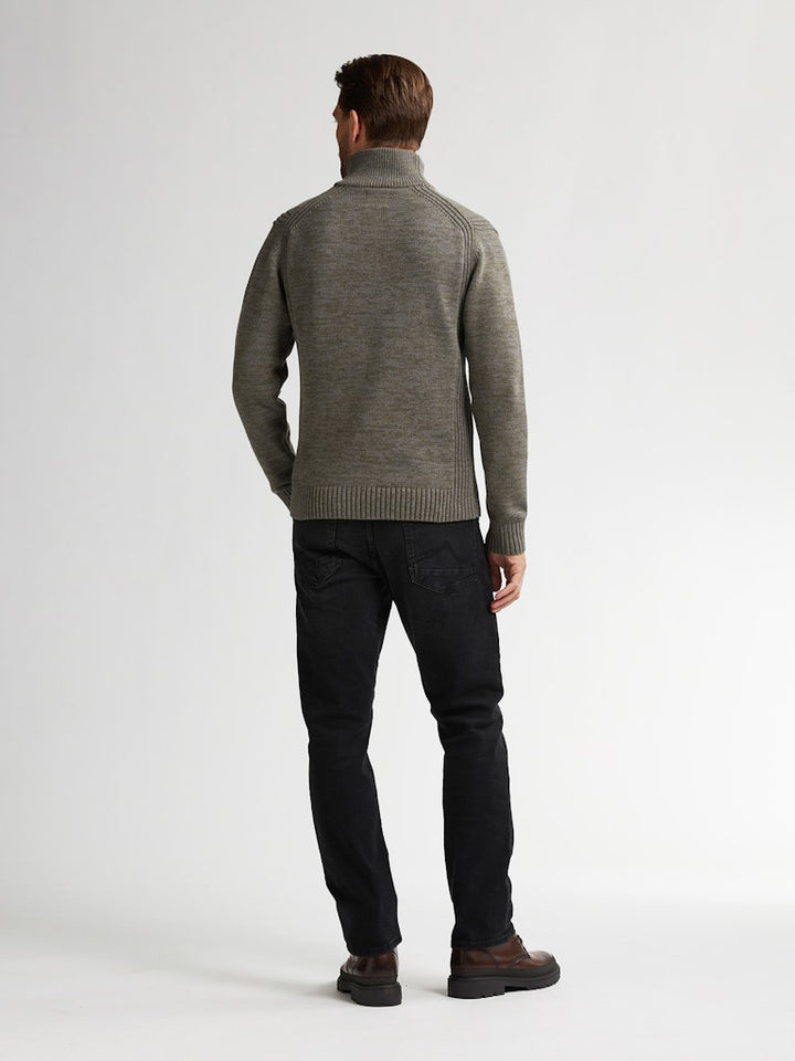 Men Knitwear Collar - Groen Dessin