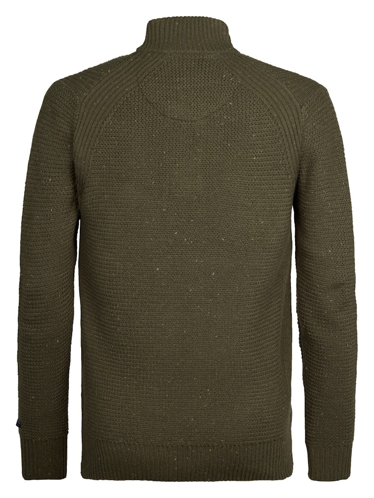 Men Knitwear Collar - Groen Dessin