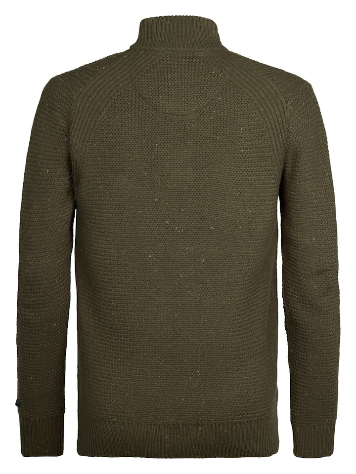 Men Knitwear Collar - Groen Dessin