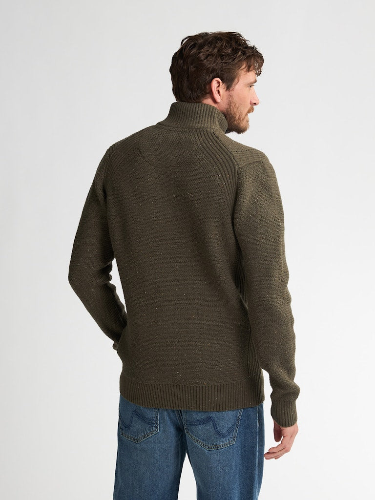 Men Knitwear Collar - Groen Dessin