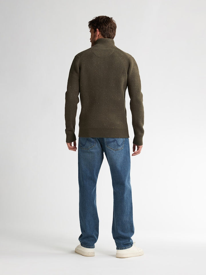 Men Knitwear Collar - Groen Dessin