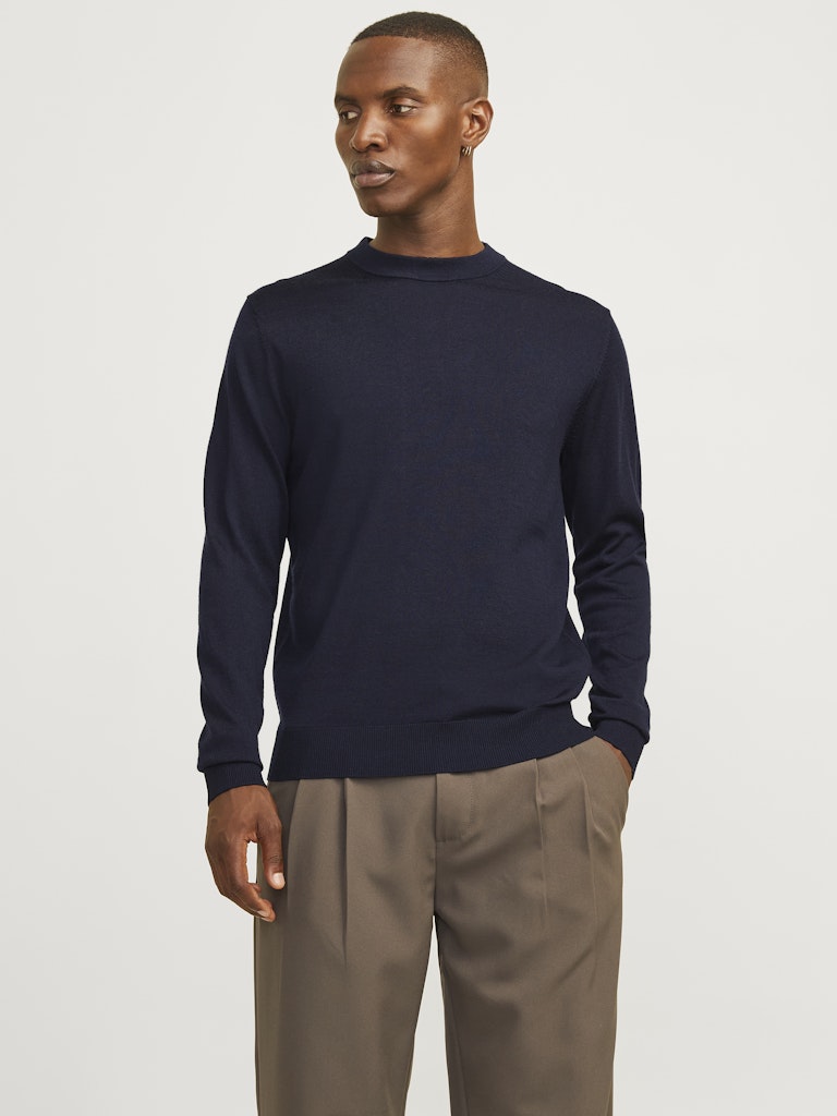 Jprblamilano Stitch Knit Crew Neck Sn - Lichtblauw