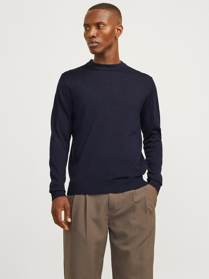 Jprblamilano Stitch Knit Crew Neck Sn - Lichtblauw