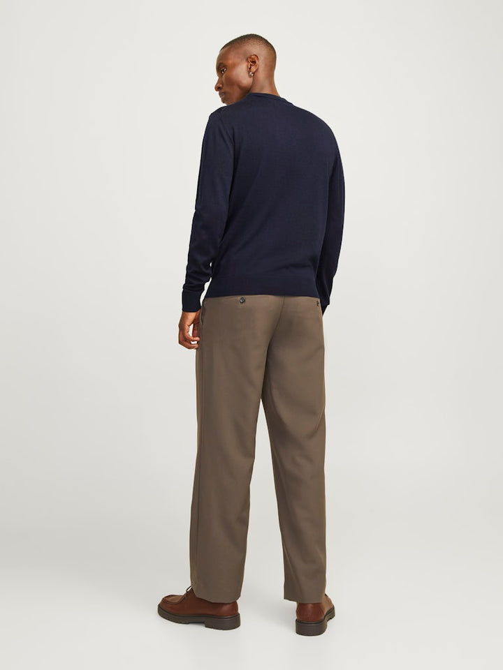 Jprblamilano Stitch Knit Crew Neck Sn - Lichtblauw