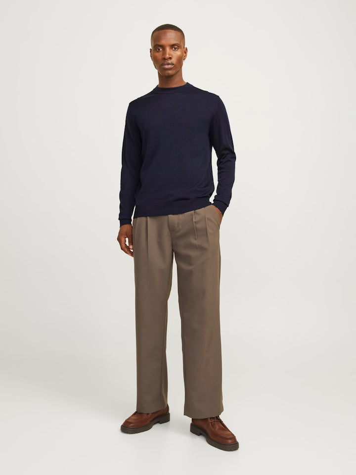 Jprblamilano Stitch Knit Crew Neck Sn - Lichtblauw