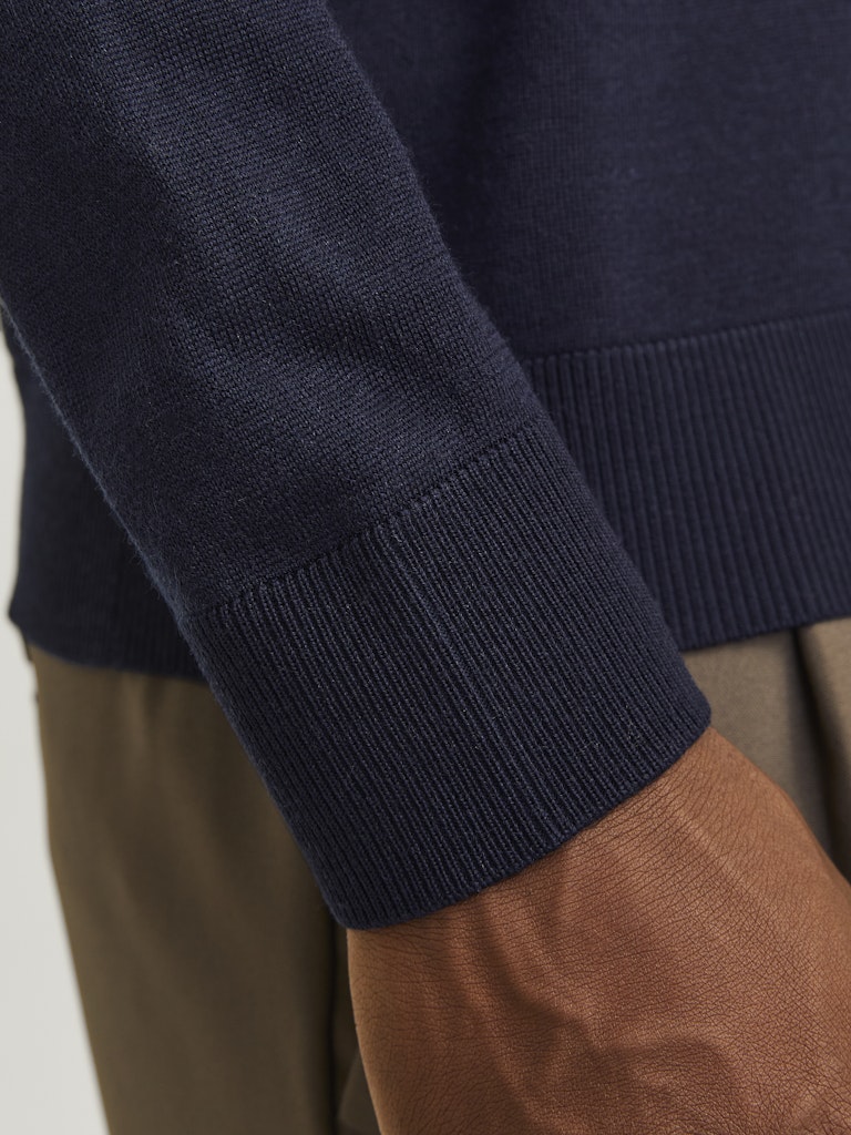 Jprblamilano Stitch Knit Crew Neck Sn - Lichtblauw