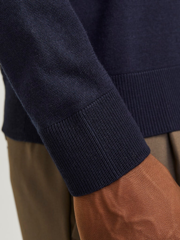 Jprblamilano Stitch Knit Crew Neck Sn - Lichtblauw