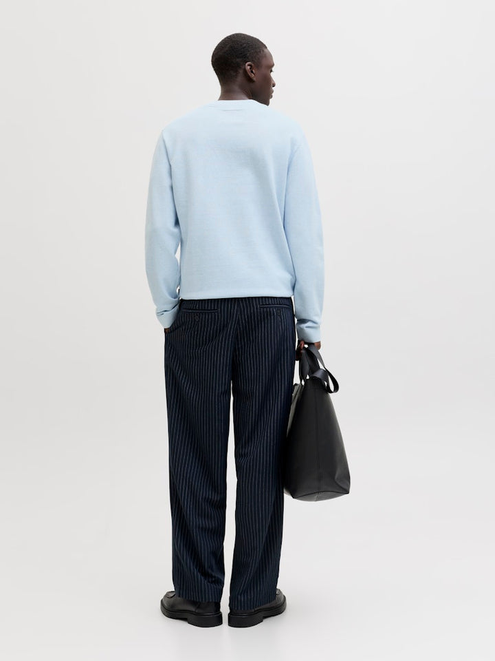 Jprblamilano Spring Knit Crew Neck Ls - Lichtblauw