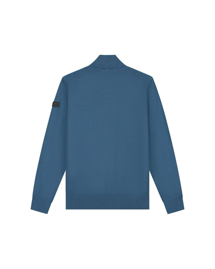 Knitted Quarter Zip - Lichtblauw