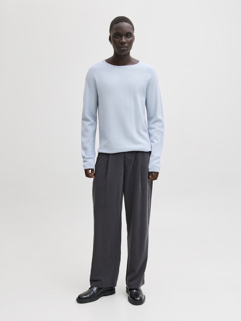 Jjehill Knit Crew Neck Noos - Lichtblauw