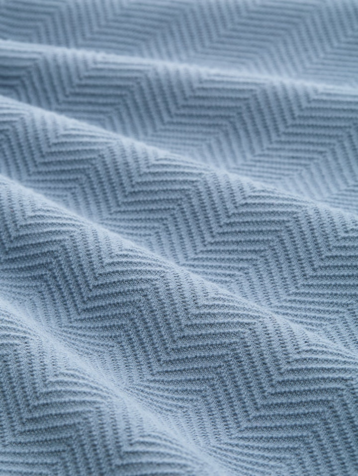 Herringbone  Pullover - Lichtblauw