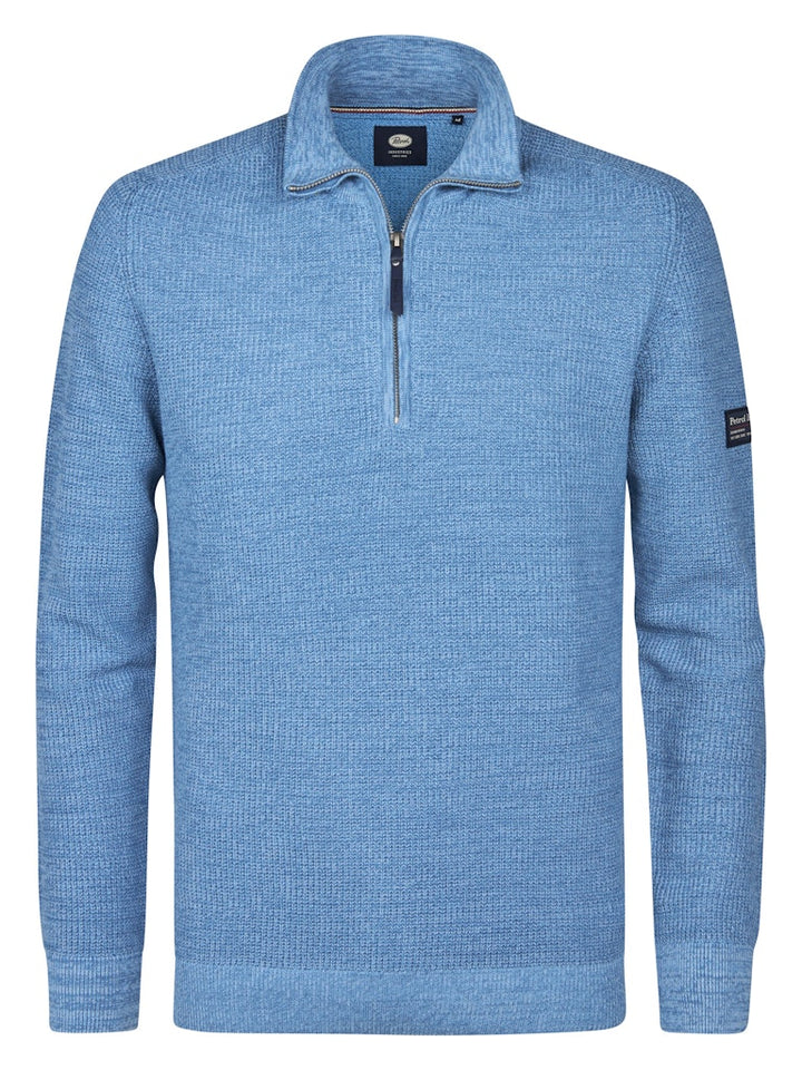 Men Knitwear Collar - Lichtblauw