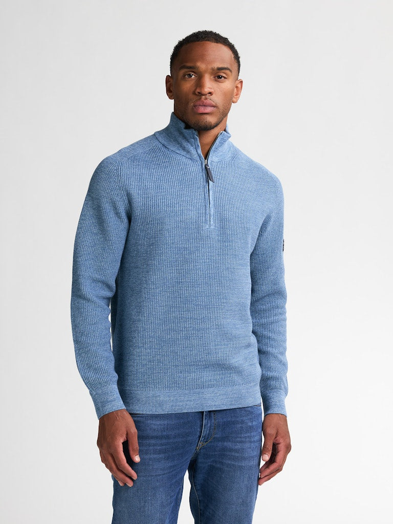 Men Knitwear Collar - Lichtblauw