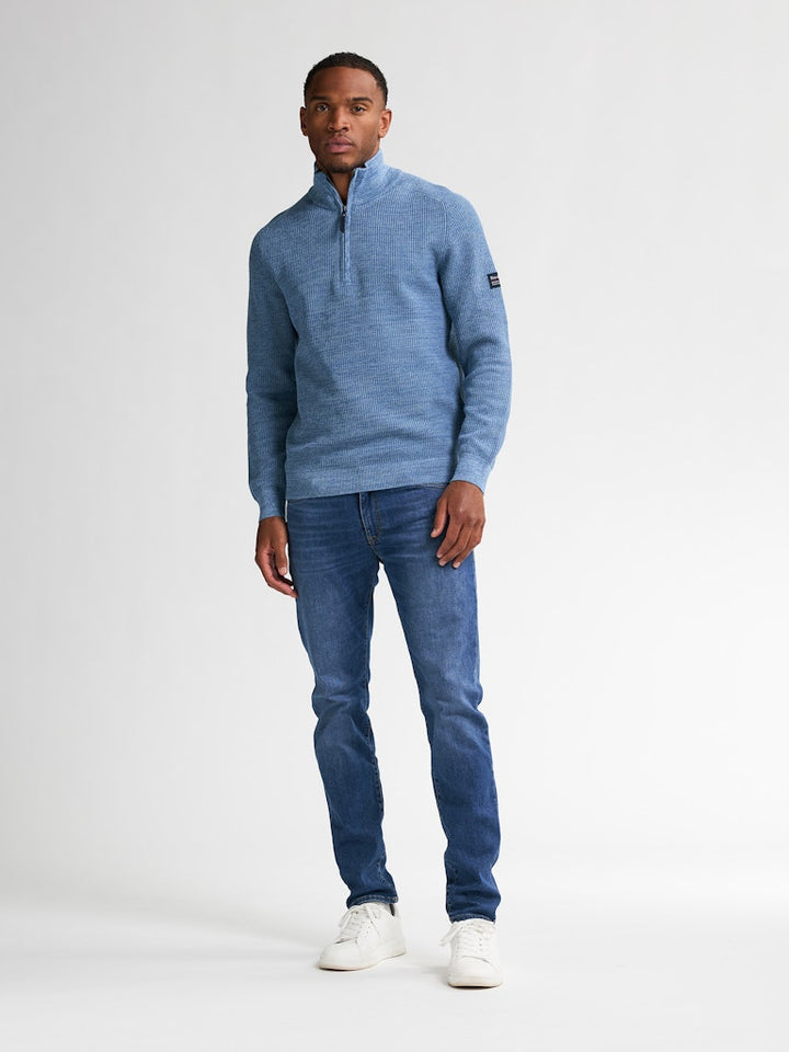 Men Knitwear Collar - Lichtblauw