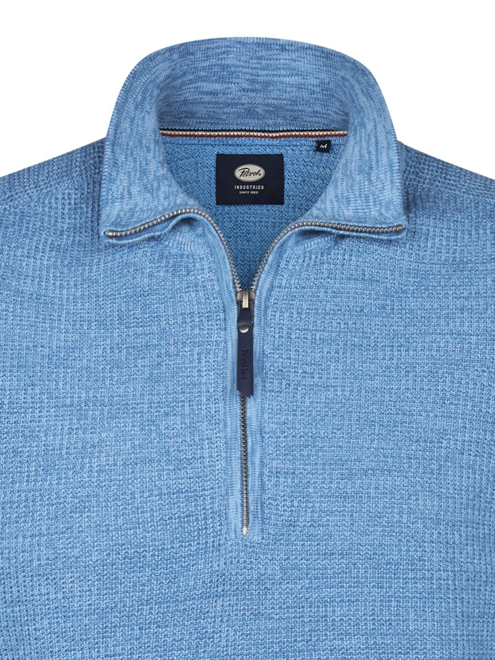 Men Knitwear Collar - Lichtblauw