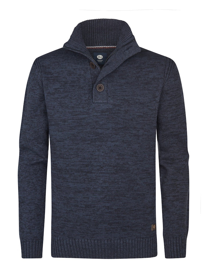 Men Knitwear Collar - Lichtblauw