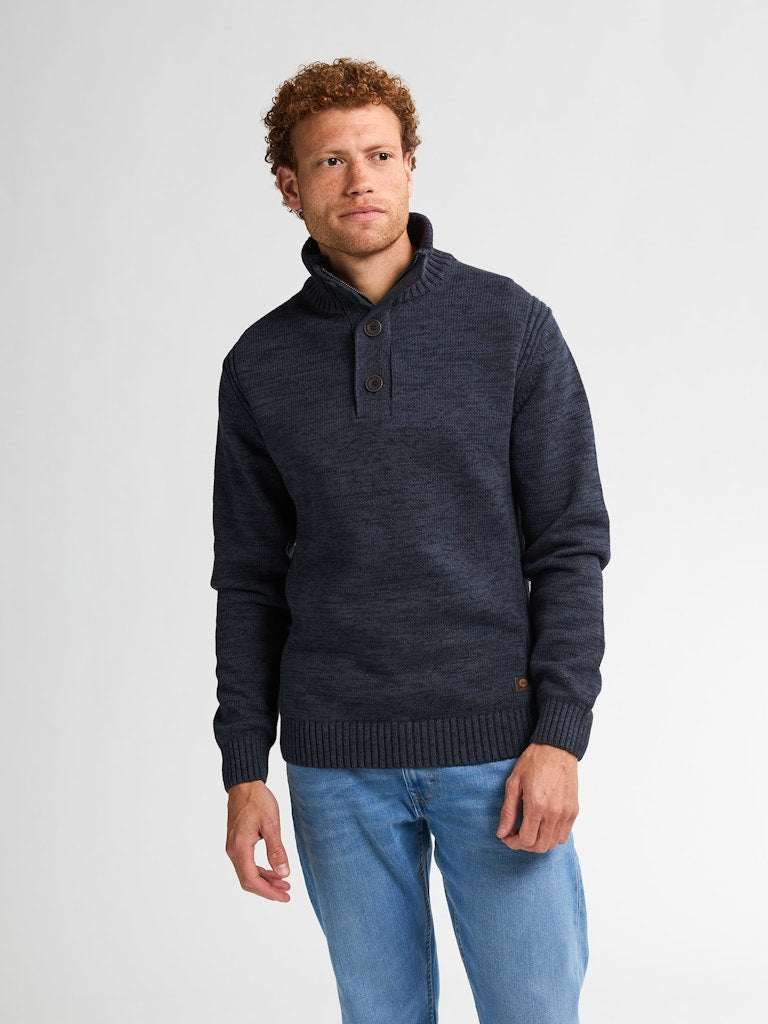 Men Knitwear Collar - Lichtblauw