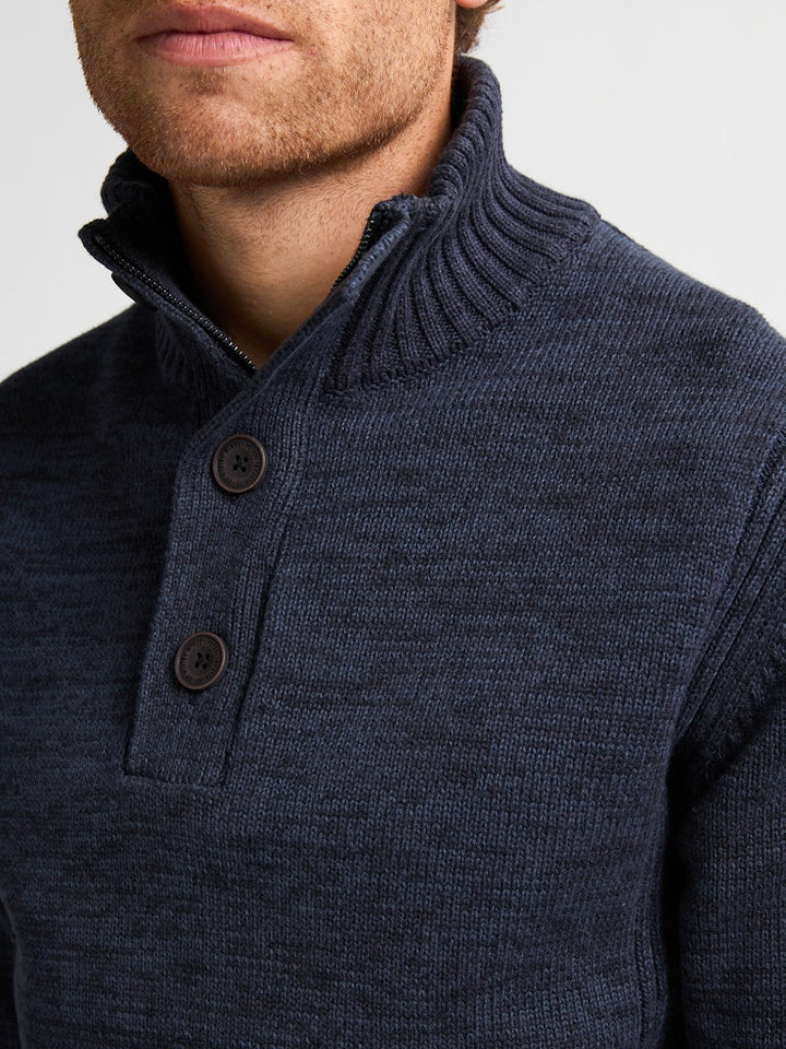 Men Knitwear Collar - Lichtblauw