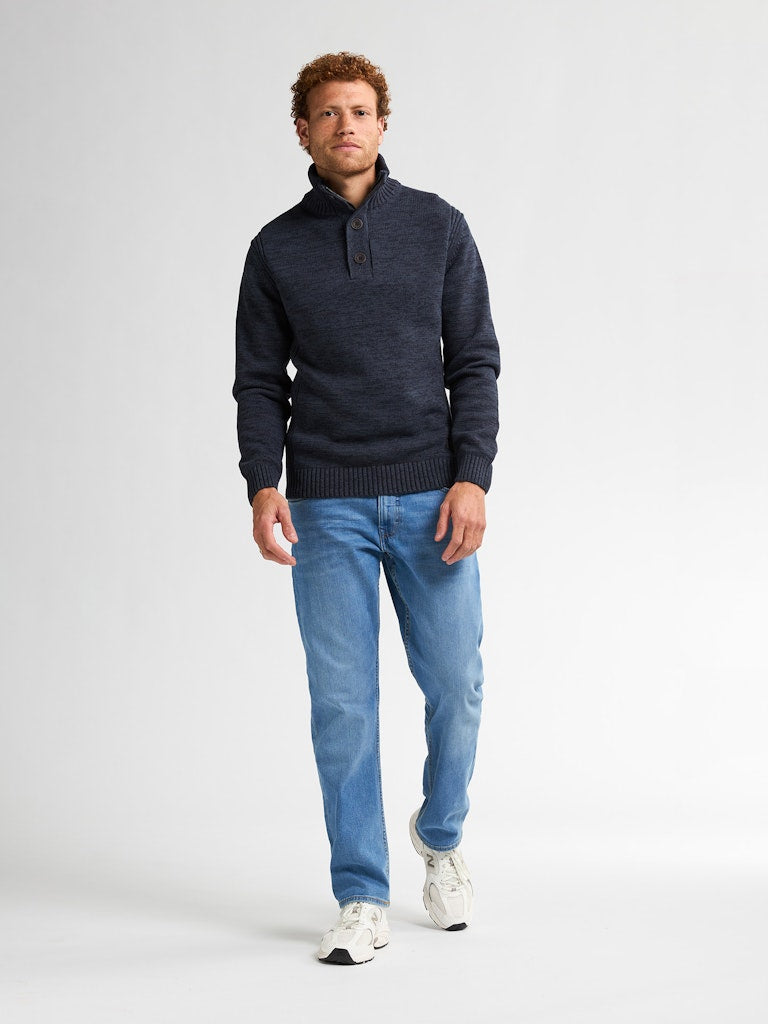 Men Knitwear Collar - Lichtblauw