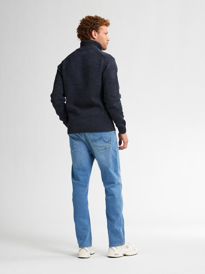 Men Knitwear Collar - Lichtblauw