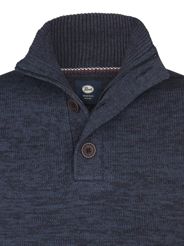 Men Knitwear Collar - Lichtblauw