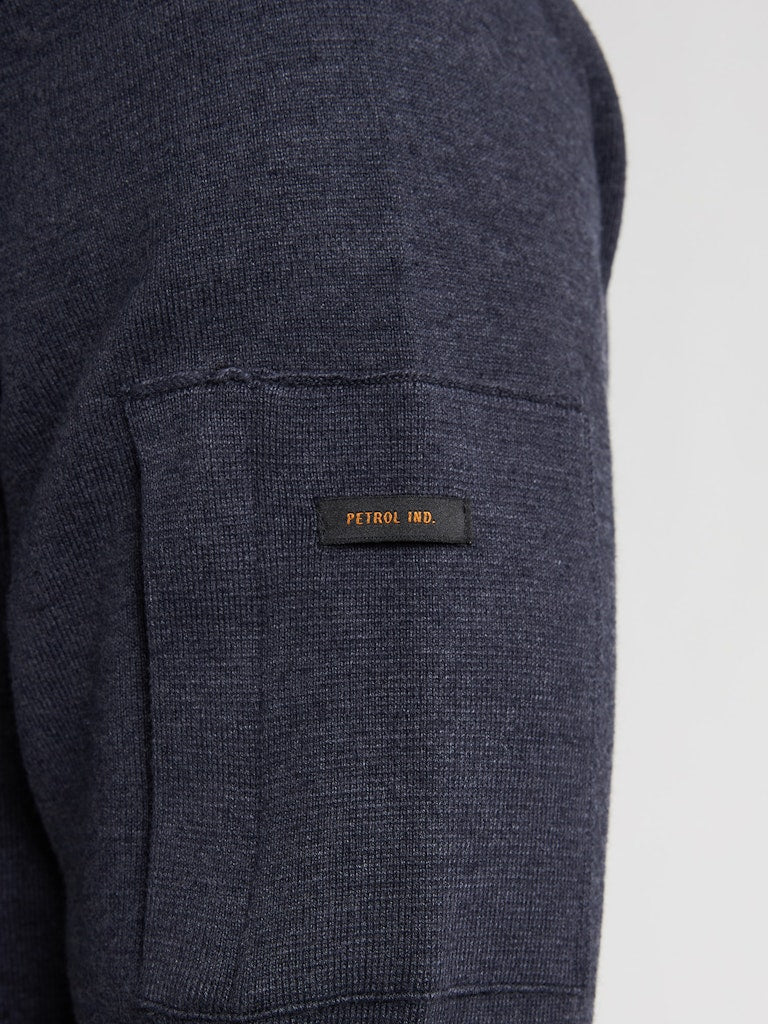 Men Knitwear Round Neck Basic - Lichtblauw