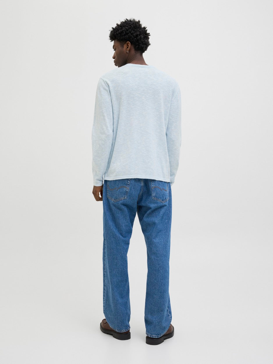 Jjesummer Knit Crew Neck Sn - Lichtblauw