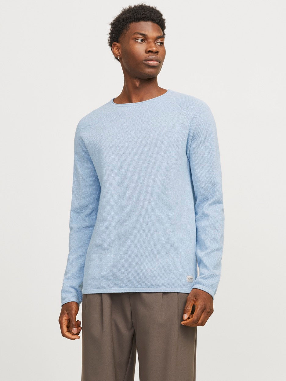 Jjehill Knit Crew Neck Noos - Lichtblauw