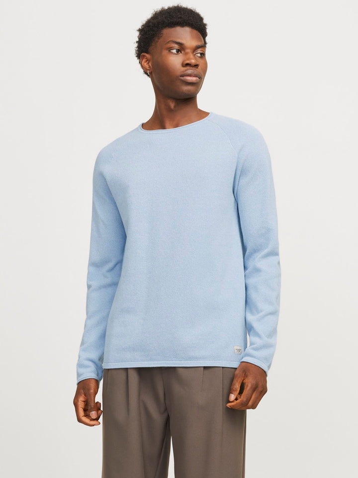 Jjehill Knit Crew Neck Noos - Lichtblauw