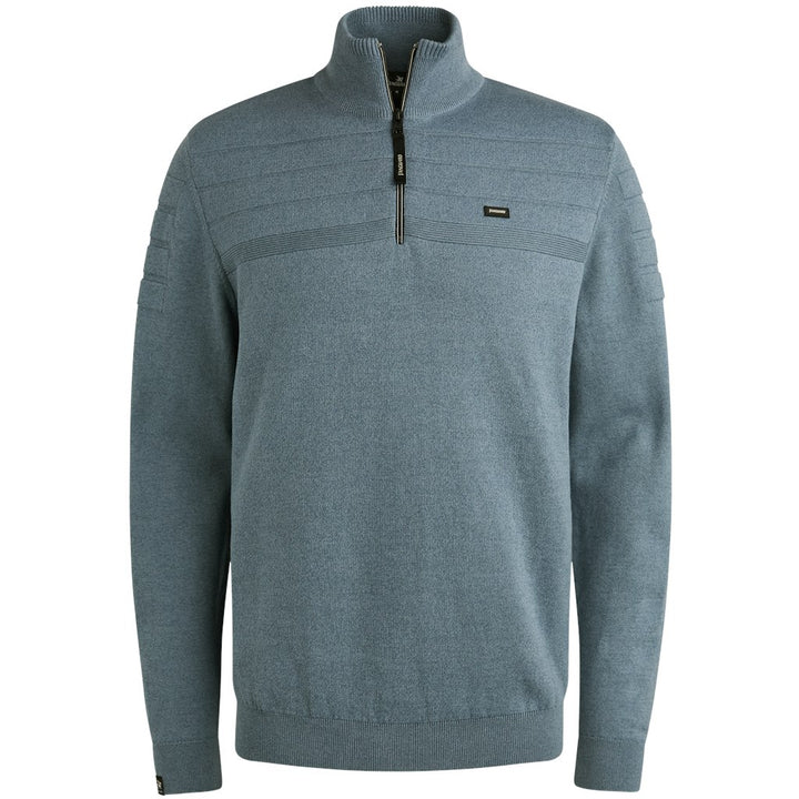 Half Zip Collar Cotton Bonded Moul - Rafblauw