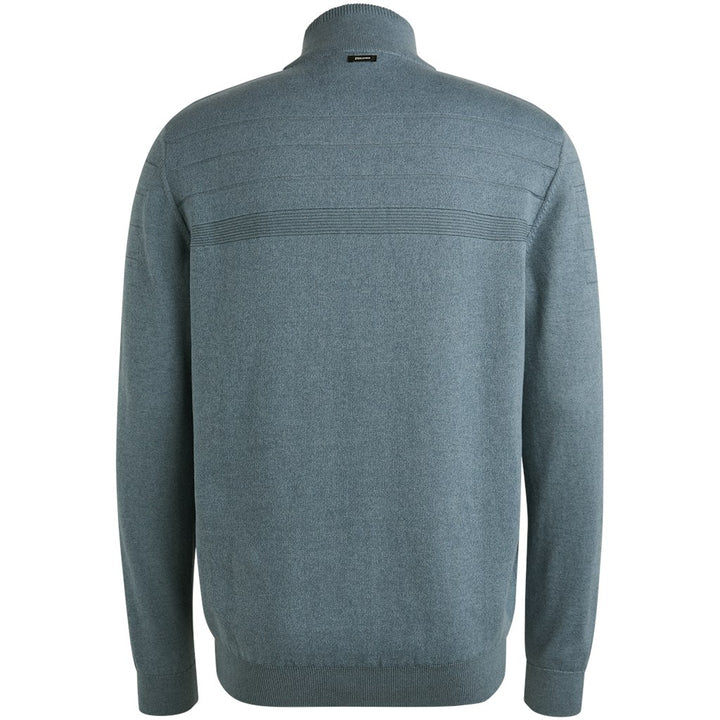 Half Zip Collar Cotton Bonded Moul - Rafblauw