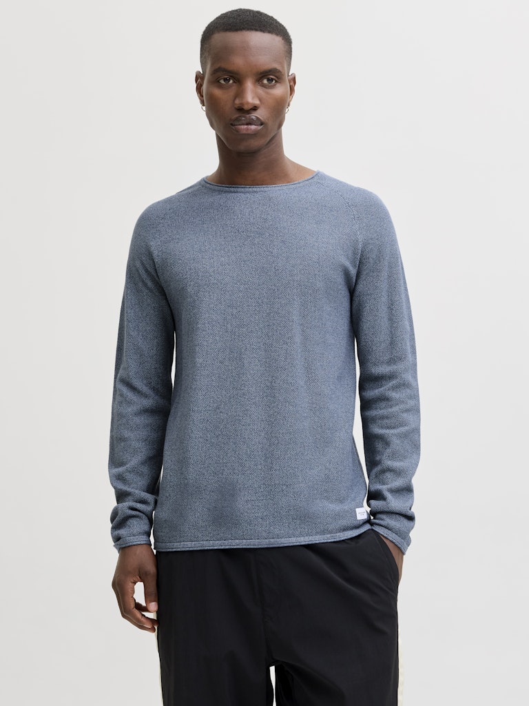 Jjehill Knit Crew Neck Noos - Rafblauw