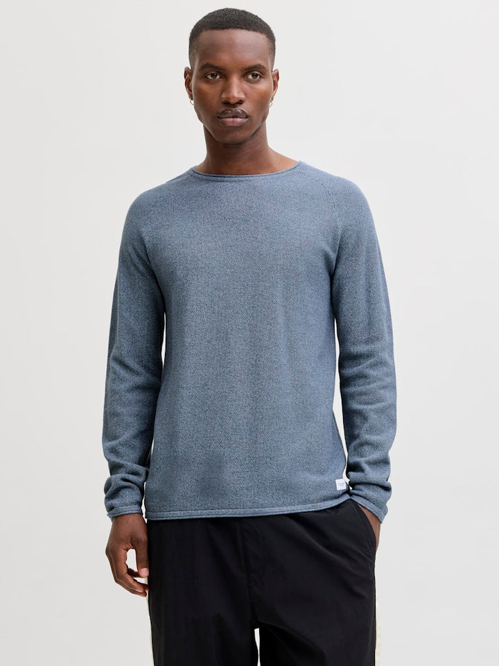 Jjehill Knit Crew Neck Noos - Rafblauw