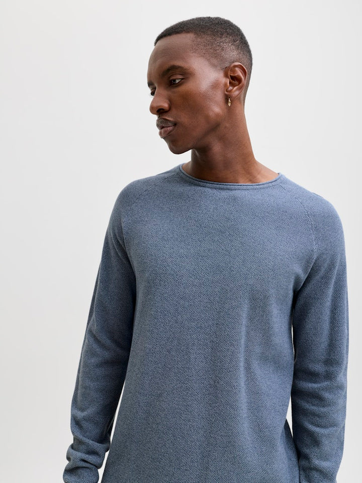 Jjehill Knit Crew Neck Noos - Rafblauw