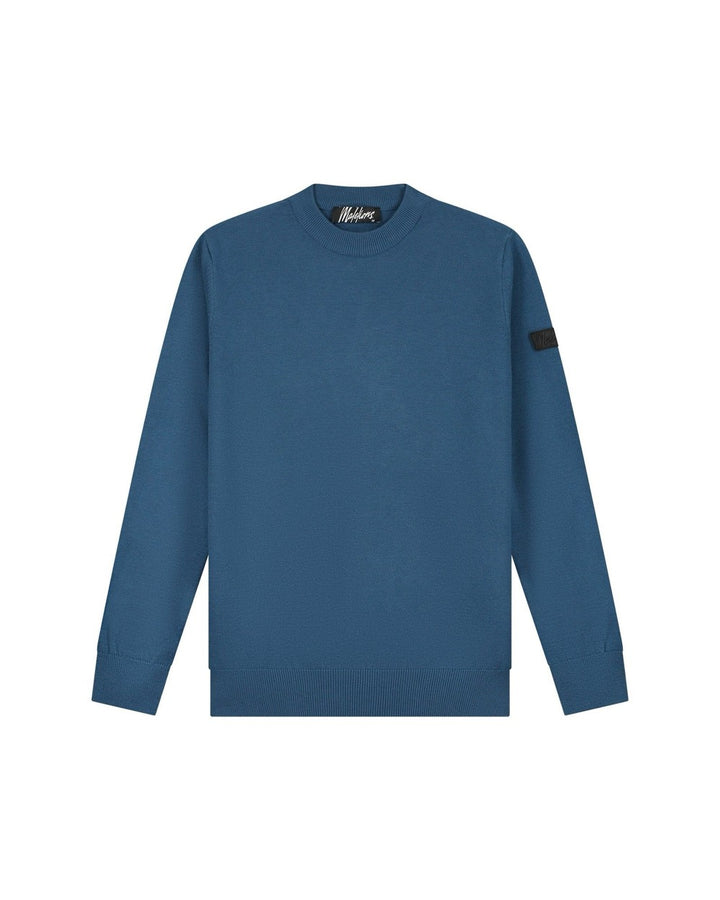 Knitted Crewneck - Petrol Blauw