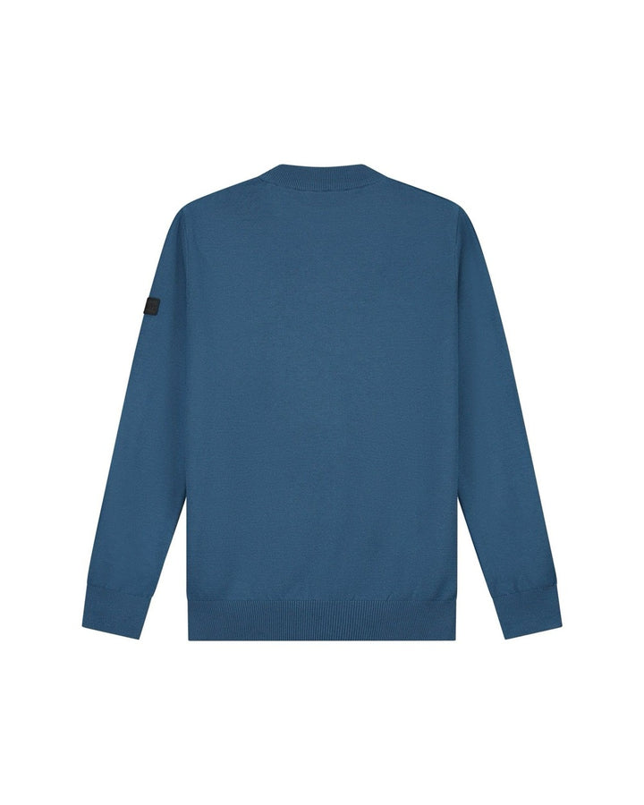 Knitted Crewneck - Petrol Blauw