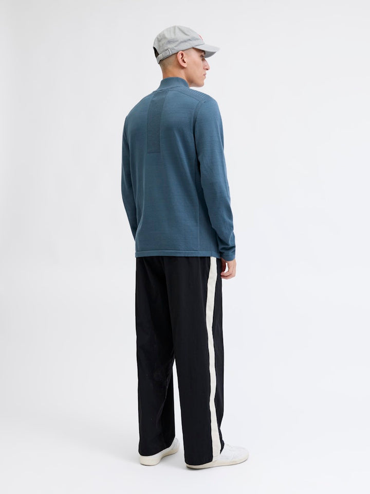 Jcomace Knit Half Zip Smu - Petrol Blauw