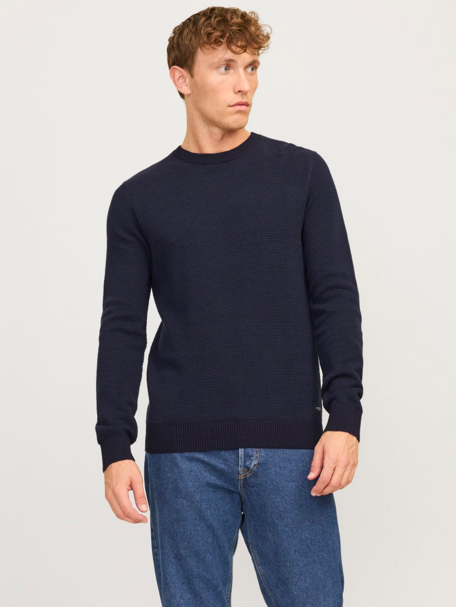 Jjeglobe Knit Crew Neck Noos - Navy