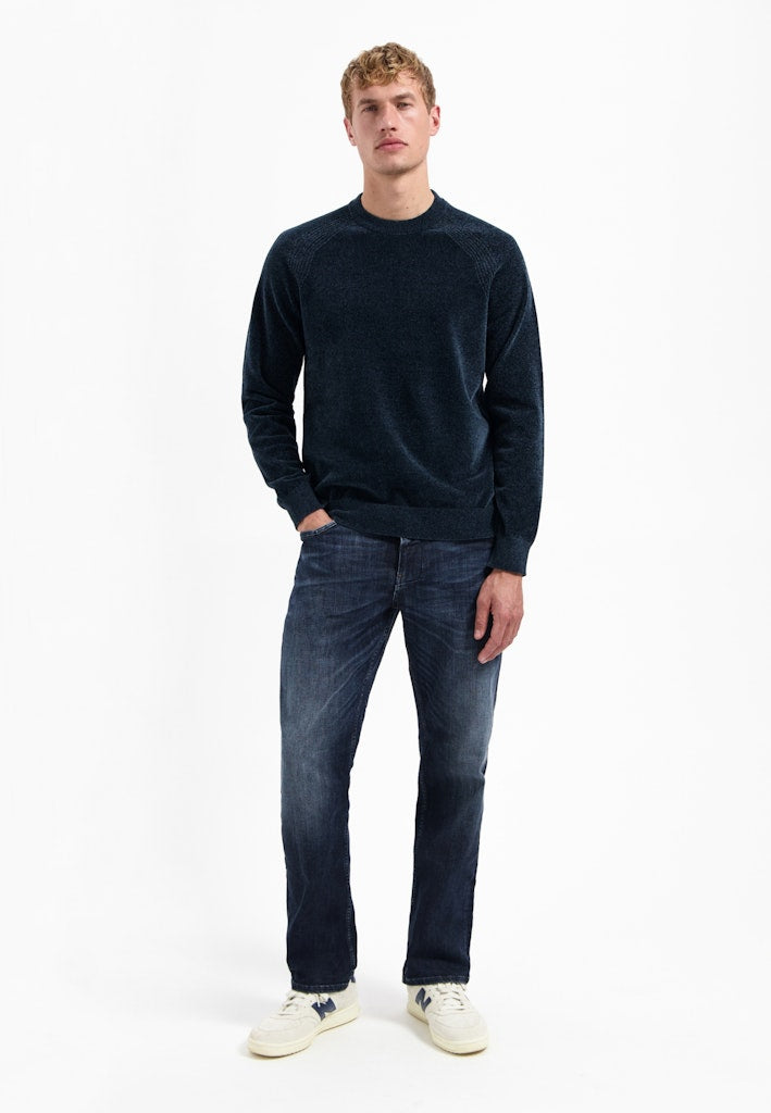 Pullover Crewneck Light Weight Chenille - Navy