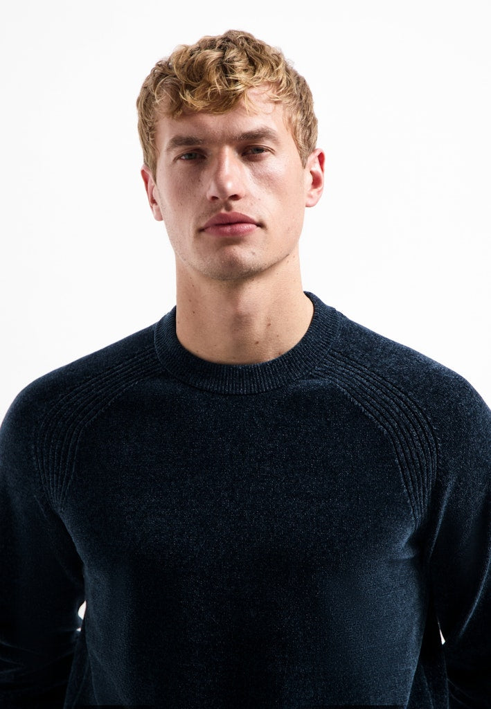 Pullover Crewneck Light Weight Chenille - Navy